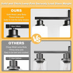 Unicozin 4-Light Bathroom Light Fixtures, Modern Black Vanity Light Over Mirror - Image 4
