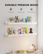 Shario Nursery Book Shelves, Scalloped Shelves, Wall Book Shelves - Image 3