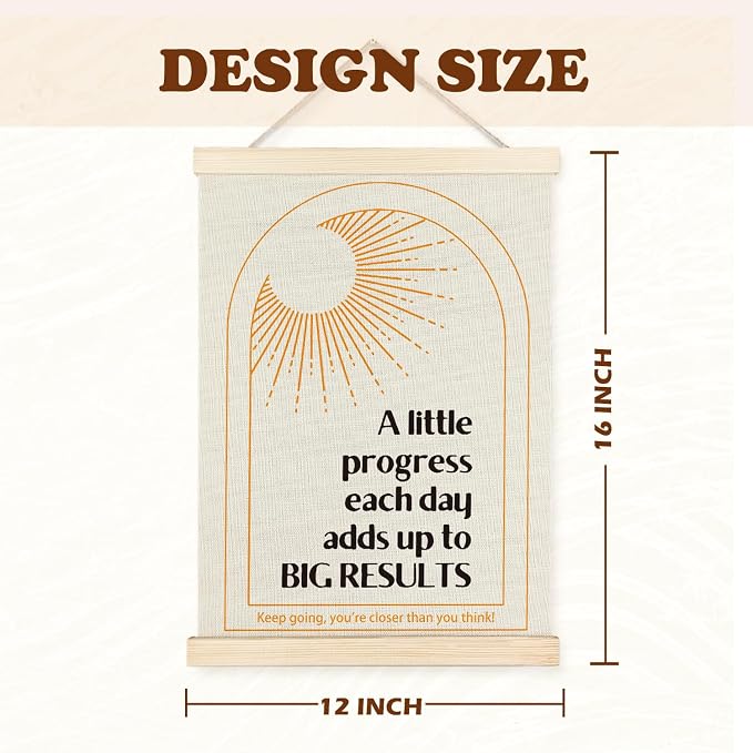 Supwhd Boho Positive Affirmations Wall Decor, Inspirational Add Up to Big - Image 6