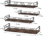 Amaoot Floating Shelves for Wall Set of 4, Different Sizes Mounted Wood - Image 2