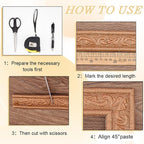 CRASPIRE 90x1.8in Peel Stick Foam Crown Molding Baseboard Trim Bronze Self - Image 5
