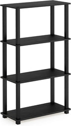 Furinno TURN-S-TUBE Storage Shelves, 4-Tier Book Shelf, Corner Shelf, Toolless - Image 4