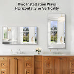KOCUUY Silver Bathroom Mirror, HD Tempered Glass, Anti-Rust Brushed Silver Frame - Image 7