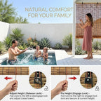 Bamboo Roll Up Shades for Outdoor Patio, Light Filtering Bamboo Roll Up Blinds - Image 8