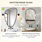 WallBeyond Asymmetrical Mirror, Irregular Wall Mirror, Wall Mirrors Decorative - Image 5