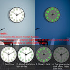 Glow in The Dark Wall Clock Non Ticking, 10 inch Silent Wall Clocks Battery - Image 4