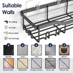 NESOMI Shower Caddy Adhesive Shower Organizer 8-Pack, Rustproof Stainless Steel - Image 9