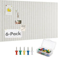 Cork Board Tiles for Wall with Push Pins, Removable 36" x 24" Slat Bulletin by Magrowill