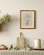 InSimSea Gold Bamboo Framed Canvas Wall Art, Minimalist Lavender Botanical - Image 6