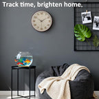Woodgrain Wall Clocks Battery Operated 12 Inch - Image 2