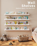 Shario Nursery Book Shelves, Scalloped Shelves, Wall Book Shelves - Image 6