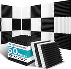 50 Pack Sound Proof Foam Panels by Knightsacoustic
