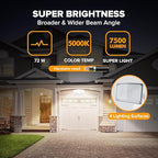 LUTEC 72W 7500LM LED Security Lights Motion Sensor Light Outdoor, 5000K Daylight - Image 2