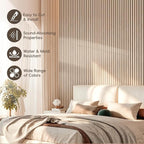 EVERECO 6 Pack Wood Slat Acoustic Wall Panels 92.5" × 7.87", 3D Sound Absorbing - Image 3