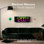 JALL 16.15 inch Large Digital Wall Clock, RGB Lights - Image 8