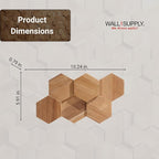 Wall!Supply 3D Wall Panels – Reclaimed Hexagon Asian Teak Wood in Natural – - Image 5