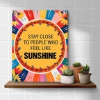 Inspirational Sunshine Wall Art Decor, Motivational Canvas Painting Pictures - Image 4