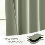 MIULEE Back Tab Sage Green Curtains 90 Inch Long 2 Panels Set - Image 7