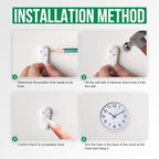 Wall Clock 12 Inch Metal Finish Silent Non Ticking Indoor Clock Round Battery - Image 9