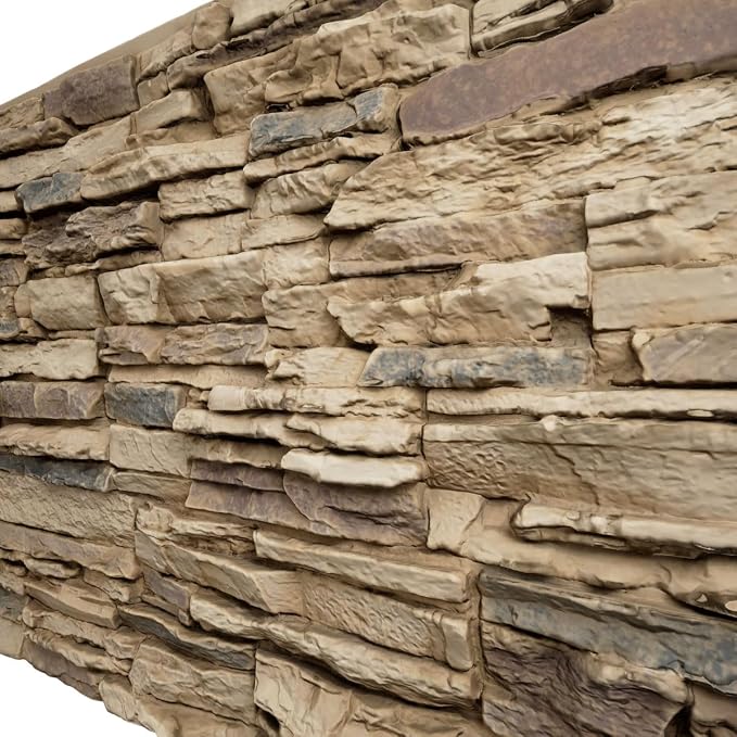EverStone Canyon Ridge Faux Stone Panel, 45 3/4"W x 24 1/2"H x 1 1/4"D - Image 7