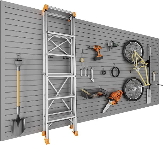 4 x 8 FT Slatwall Panel Garage Wall Organizer, Heavy Duty Slat Wall Paneling by GINCHAIN