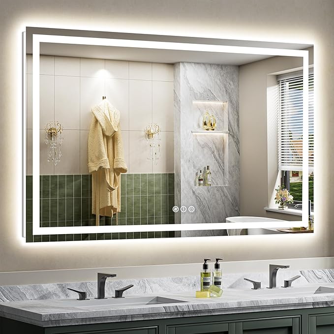 Briivue 66x36 Inch LED Bathroom Mirror by Briivuemodernmirrors