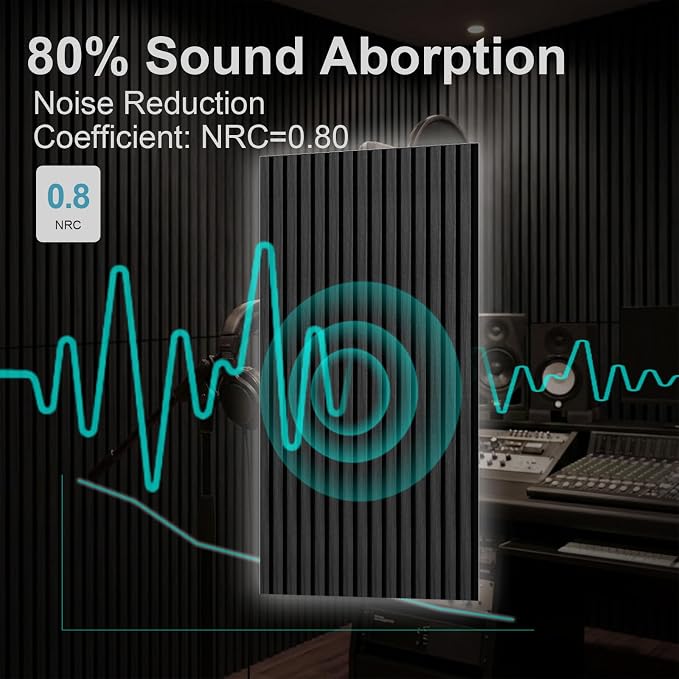 Wood Slat Acoustic Wall Panels-3D Fluted Sound Absorbing Panel - Image 5