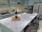 Art3d 120"x17.3" Self-Adhesive Wallpaper, Peel and Stick Grey Marble Paper - Image 4