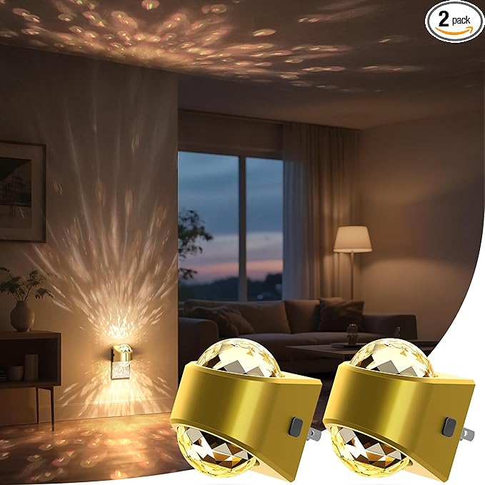 Briignite Night Light, LED Projector Night Light, Soft White by WelcometoBriigniteenjoyyourtimehere