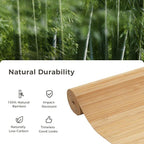 OUZUGIE 1 Pack 96x24 Inch Natural Bamboo Wall Panel – Twinned Carbides Pole - Image 7