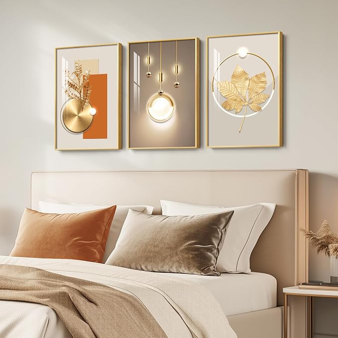 Framed Modern Luxury Gold Wall Art, Wall Decor - Image 3