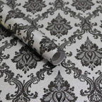 17.7" x118" Peel and Stick Wallpaper Black Wall Paper by Micpolo