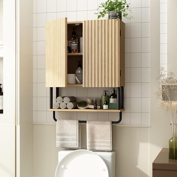 RUSTOWN Fluted Bathroom Wall Cabinet - Image 2