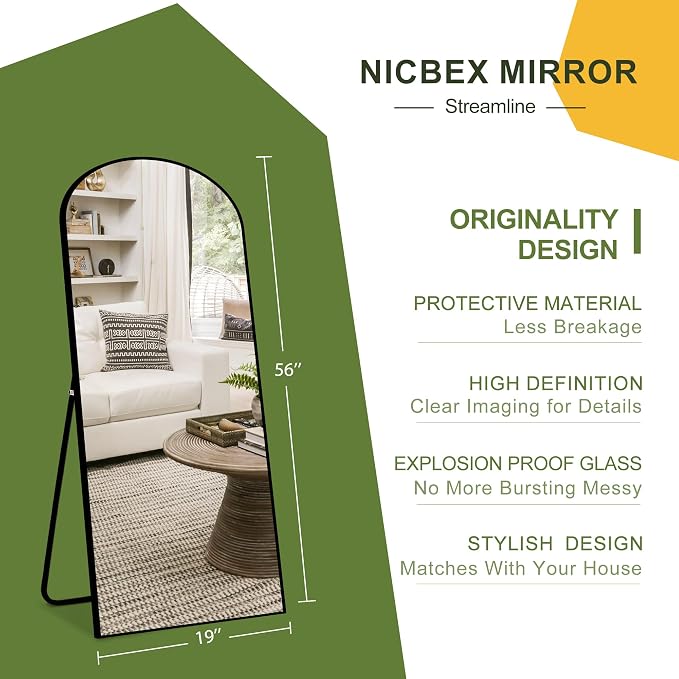 NicBex Arched Full Length Mirror - Image 5
