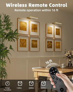 EZVALO Picture Light for Wall, 4800mAh Rechargeable Wireless Remote, Dimmable - Image 2