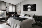 Cao Gen Decor Art S06450 Wall Art Canvas Sea White Full Moon in Night Picture - Image 2