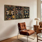 3 Pcs Framed Retro Insect Wall Art Decoration Paintings - Image 4