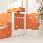 Wallercity Creative Orange Flocking Fabric Contact Paper - Image 4