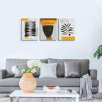 Framed Canvas Wall Art African Ethno Motive Wall Art Set, Abstract Ethno Art - Image 2