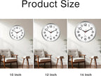 Roymnie Atomic Wall Clock 12 Inch, Modern Clock Battery Operated Classic Analog - Image 8