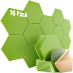 16 Pack Self-Adhesive Acoustic Panels 12" X 10" X 0.4" by Dailycooper
