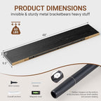 Heimlove Floating Shelves for Wall 48 Inches Long, 9.3" Deep Black Floating - Image 3