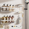 Veken Adhesive Shower Caddy 5-Pack, Heavy Weight Bearing, Large Wall Mounted by Veken