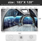 -3D Capsule Space Fabric Wallpaper Living Room Bedroom Bathroom Boys Girls - Image 4