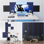 12 Pack Acoustic Panels with Self-Adhesive, Sound Panels High Density, - Image 4