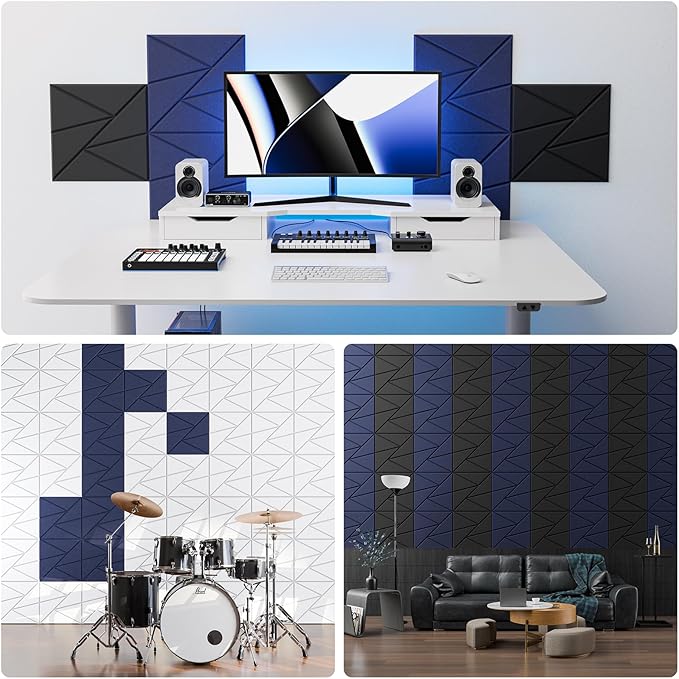 18 pack Acoustic Panels With Self-Adhesive, Sound Panels High Density, - Image 4
