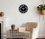 Modern Silent Wall Clock, 10inch Non-Ticking Analog Battery Operated Clock - Image 2