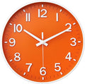 HZDHCLH Wall Clocks Battery Operated, Wall Clock Orange, 12 inch Wall Clock by HZDHCLH