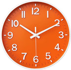HZDHCLH Wall Clocks Battery Operated, Wall Clock Orange, 12 inch Wall Clock by HZDHCLH
