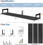 Harwaya Large Floating Book Shelves - Image 3